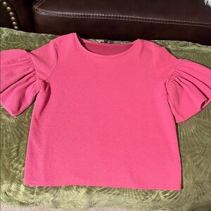 Express Pink Knit Top with Subtle Texture